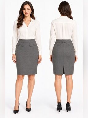 Express Gray Pencil Skirt